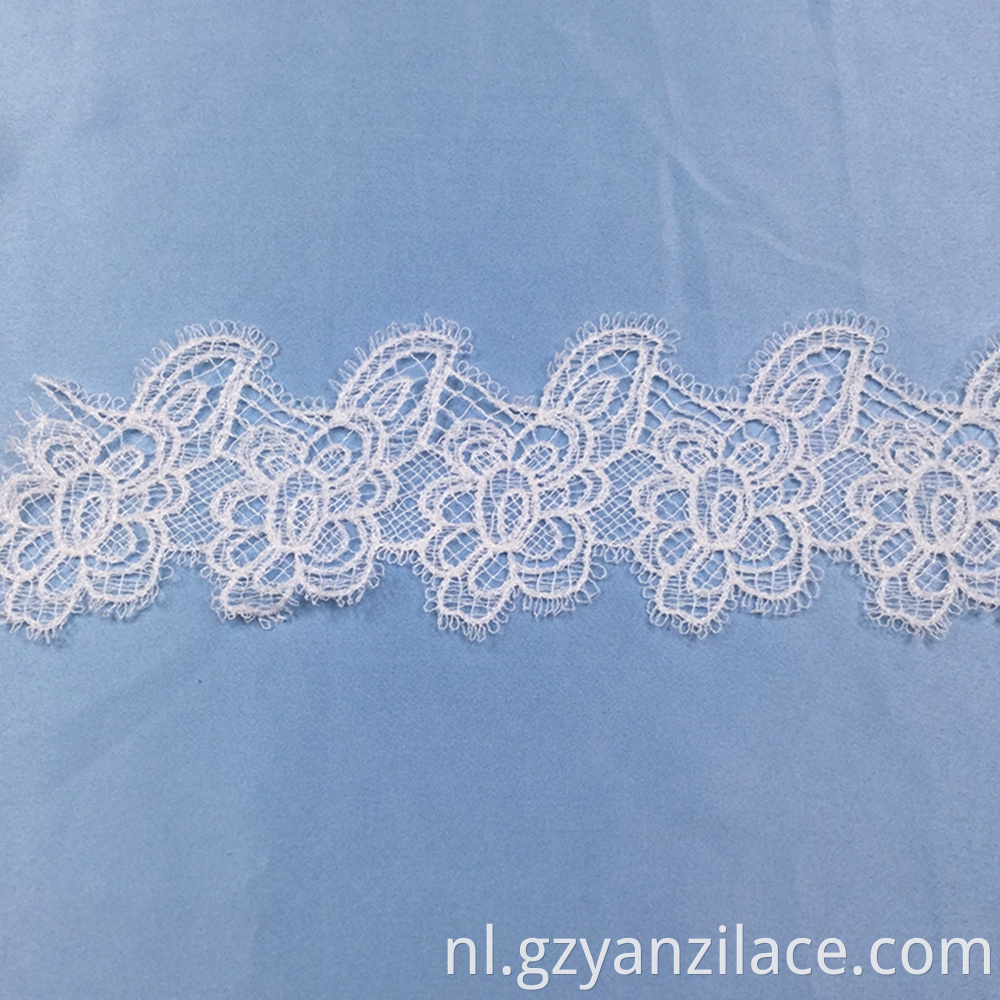 White Embroidery Tulle Lace Trim